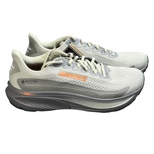 Brooks Ghost 17 GTX Mens 12.5 Waterproof Running Shoes Grey/Orange 110462 1D 022